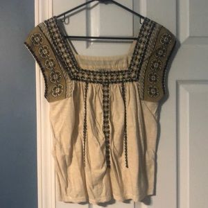 Lucky brand embroidered top